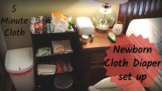 Newborn Cloth Diaper Changing Setup [upl. by Aisatal]