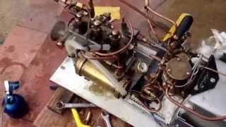 3 cylinder valveless steam engine and monotube boiler first test [upl. by Esadnac]