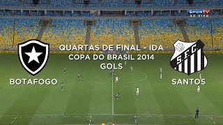 Gols  Botafogo 2 x 3 Santos  Copa do Brasil  01102014 [upl. by Shulman]