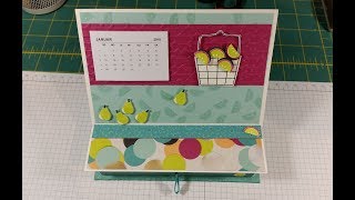 MiniTischkalender mit Zettelschublade  FrühjahrSommerkatalog 2018 StampinUp [upl. by Enamrahs540]