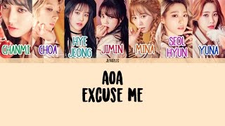 AOA  Excuse Me HanRomEng Picture  Color Coded Lyrics HD [upl. by Annayram]