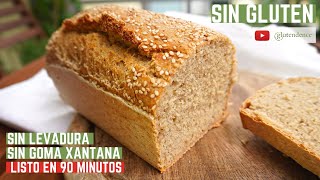 ✅ PAN SIN GLUTEN fácil y rápido SIN LEVADURA Método  Receta [upl. by Anayit743]