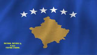 Kosovo national anthem instrumental with waving flag [upl. by Antons]