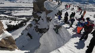 Dropping Corbets Couloir and Expert Chutes  Jackson Hole [upl. by Mala61]