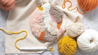 DIY Anleitung Punch Needle  Needle Punching  Rug Hooking [upl. by Eleira697]