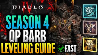 Diablo 4  OP Double Swing Barbarian Leveling Build Guide Level 150  Season 4 Best Barb Build [upl. by Yeltihw578]