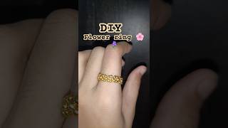 Golden Ring 💍bnana sikhe ab ghar pr😱viralvideo handmade beadedjewelry diy [upl. by Tonjes]