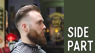 Side parting  Haircut tutorial [upl. by Onimod]