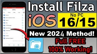 How to Download amp Install Filza File Manager iOS 1516 without PC  Full FREE 100 Working  No PC [upl. by Annert63]