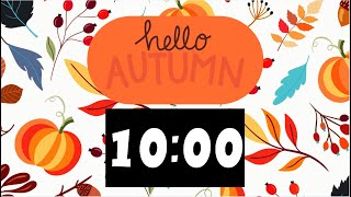 Cheerful Autumn 10 minute silent timer timer classroomtimer fall [upl. by Jack]