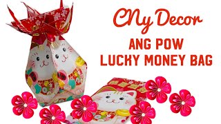 Easy Ang pow Lucky Money Bag Origami  DIY Chinese New Year Red Packet Lantern  CNY 2024 [upl. by Ledeen]