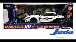 Jada Hollywood Rides ROBOTECH Roy Focker Figure amp 2020 Toyota Supra 124 Scale made by Jada Toys [upl. by Nork]