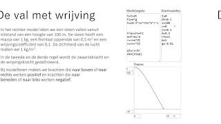 Natuurkunde modelleren 03 val met wrijving [upl. by Guss]