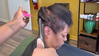 How to fix damaged hair Relaxer broke her hair off [upl. by Lyndon958]