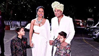 Krushna Abhishek With Wife Kashmira Shah amp Twins Son RayaanKrishaang At Sister Arti Singh Wedding [upl. by Zita]