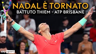 NadalThiem 20 sedicesimi di finale ATP Brisbane gli highlights [upl. by Nalyad400]