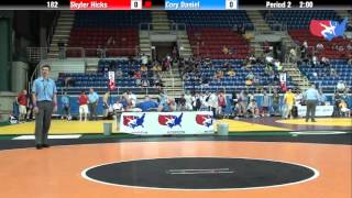 Fargo 2012 182 Round 2 Skyler Hicks North Carolina vs Cory Daniel Maryland [upl. by Edalb]