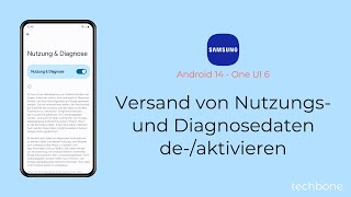 Versand von Nutzungs und Diagnosedaten deaktivieren  Samsung Android 14  One UI 6 [upl. by Neiht753]