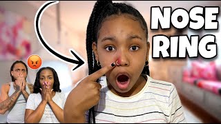 I GOT A NOSE RING PRANK GONE WRONG  Ahvi LeeXO [upl. by Eerized682]