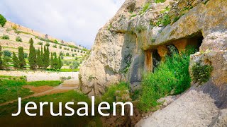 JERUSALEM Kidron Valley Mount of Olives City of David Western wall [upl. by Dnarb]