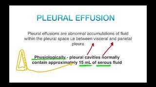 Pleural Effusion  Definition  Pathological versus Physiological pleural fluid  PART1 [upl. by Thomasa341]