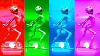 ALIEN DANCE GREEN 🆚 BLUE 🆚 YELLOW 🆚 RED 🆚 PURPLE  Tiles Hop EDM Rush [upl. by Emearg]