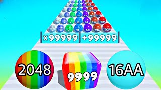 Ball Run 2048 High Score  new iOS games  Ball Run 2048 World record  Top Mobile Games Mario [upl. by Ecnerrot]