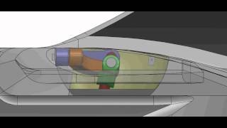 Spherical fourbar linkage for wingfold mechanism 2 [upl. by Feriga]