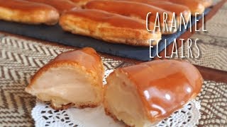 Caramel Eclairs Recipe Step by Step Demonstration [upl. by Kraus]