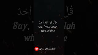 AL IKHLAS☝️♥️ Super voice In the name of Allah shorts voicesofislam003 [upl. by Natsyrk]