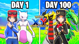 I Spent 100 Days in Pokemon XY Randomizer  FULL POKEMON MOVIE [upl. by Liddle]