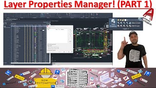 BIMVDC  AutoCAD Tutorial  Layer Properties Manager  How to Use Layer Properties Manager  Part 1 [upl. by Lowrie]