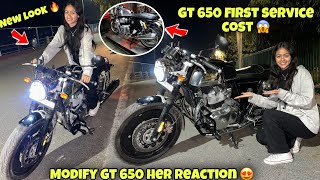 Gt 650 first service cost 😱 neelam reaction on modified gt 650 😍 [upl. by Lorenzana695]