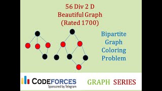 Codeforces Graph Series Beautiful Graph rated 1700  Bipartite Graph Coloring [upl. by Ameerak]