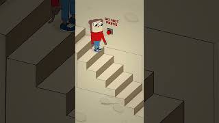 Whats wrong with these stairs Infinite Stairs ILLUSION Animation memeshorts [upl. by Annairb]