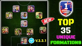 Top 35 New Unique Formations Update In eFootball 2024 Mobile  New Hidden Formations In eFootball 🤩 [upl. by Magas]