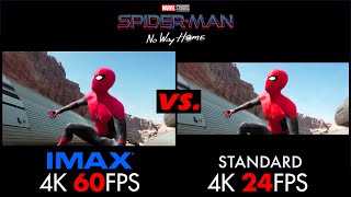 SPIDERMAN No Way Home IMAX 60fps vs Standard 24fps TRAILER THROWDOWN 4K Ultra HD [upl. by Naveb]