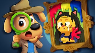 The Stolen Masterpiece  Detective Cartoon  Kids Cartoons  Sheriff Labrador [upl. by Teiluj]