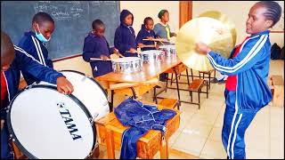 St scholastica School Eldoret Scouts band playing the Kenya National anthem and nimekupata Yesu [upl. by Atinrev]