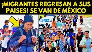 ¡MIGRANTES REGRESAN A SUS PAÍSES COMIENZAN A SALIR DE MÉXICO [upl. by Lilli132]