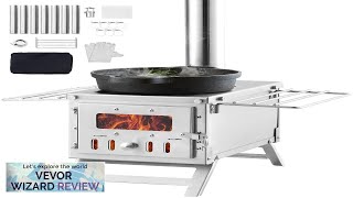 VEVOR Wood Stove 80 inch Stainless Steel Camping Tent Stove Portable Wood Review [upl. by Aysab543]