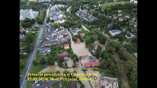 Sytuacja powodziowa w Cieszynie w dn 15092024 Most Przyjażni Bobrekpovodní na řece Olši [upl. by Nnaacissej990]