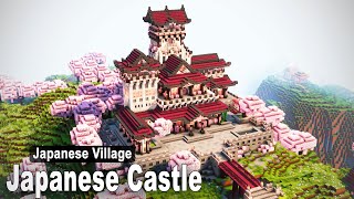 Minecraft How to build a Japanese Cherry Blossom Castle  Tutorial Part 2 [upl. by Raveaux]