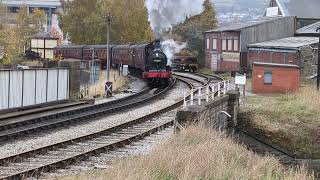 52044 departs keighley station with the 1050 services to oxinhope [upl. by Jariv]