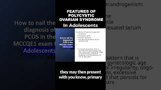 Understanding PCOS Features in Adolescents amp Adults  MCCQE1 [upl. by Ellis]