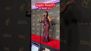 Angela Bassett WINS HER 1st EMMY EVER 🎉🥂 angelabassett actress youtubeshorts [upl. by Elletnuahs998]