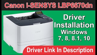 Canon iSensys LBP6670 driver installation Windows 10 [upl. by Kendry165]