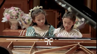 Isabelle and Melody play Piano Duet Waltz of Flowers [upl. by Clere]