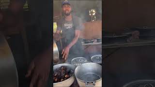 Traditional Wood Fire Cooked Breakfast at Arawaks Rest Stop in Jamaica 🌴🔥 shorts [upl. by Neehsar594]