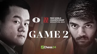 DING vs GUKESH  FIDE World Chess Championship 2024 Game 2  Will Ding Hold His Advantage [upl. by Chaunce]